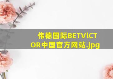 伟德国际BETVlCTOR中国官方网站