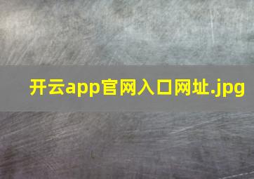 开云app官网入口网址