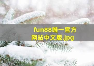 fun88唯一官方网站中文版