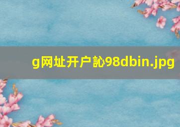 g网址开户訫98dbin
